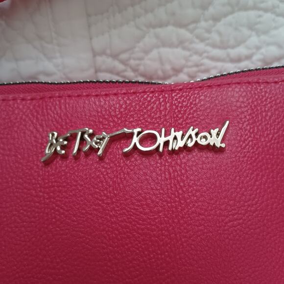 Betsey Johnson XOANAYA Crossbody Pink/Black NWT Retro - Picture 12 of 16